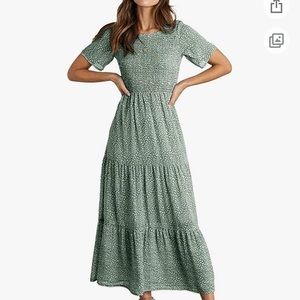 Short Sleeve crew neck summer dress